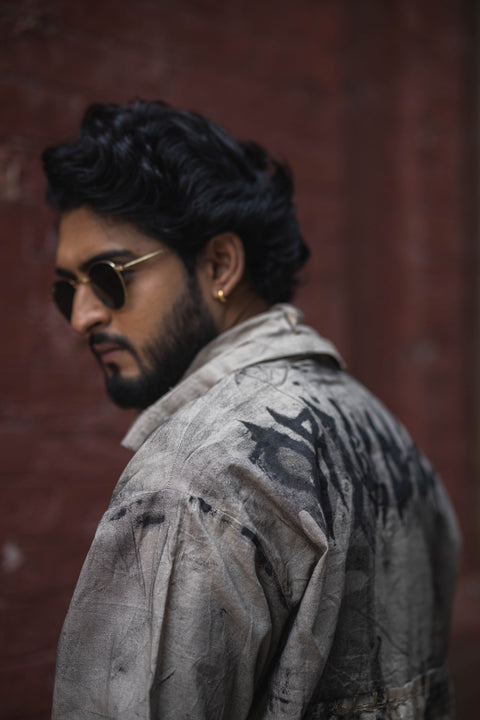 Urban Warrior Oversized Jacket – Handcrafted Grunge Aesthetic