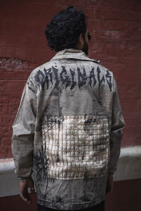 Urban Warrior Oversized Jacket – Handcrafted Grunge Aesthetic