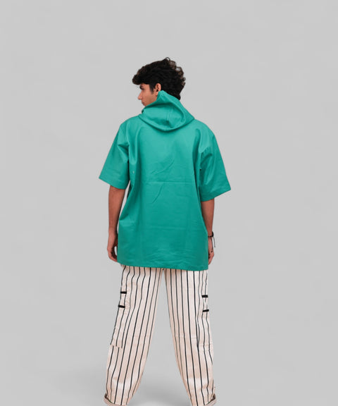 Thick Cotton Lite Teal Colour Hoodie